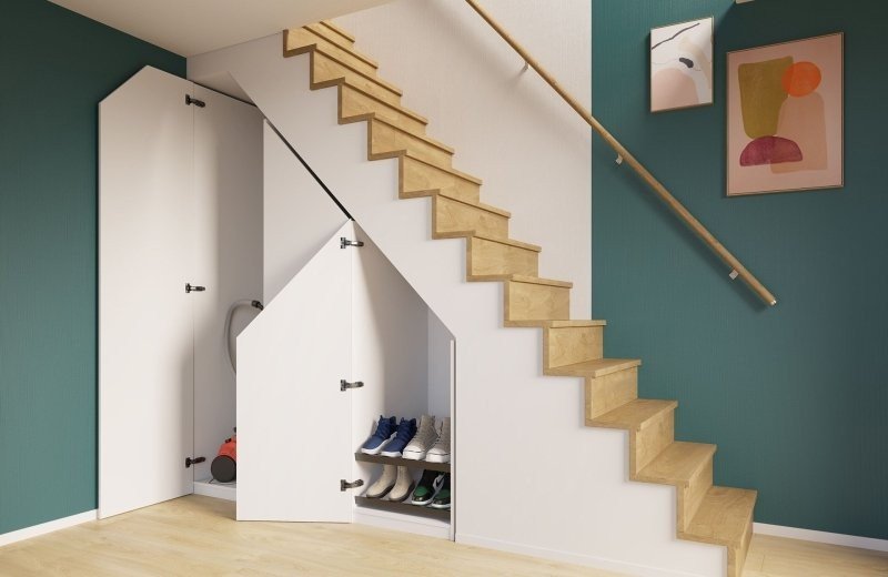 Large jpg stijl schuine draaideur helder wit softmat open