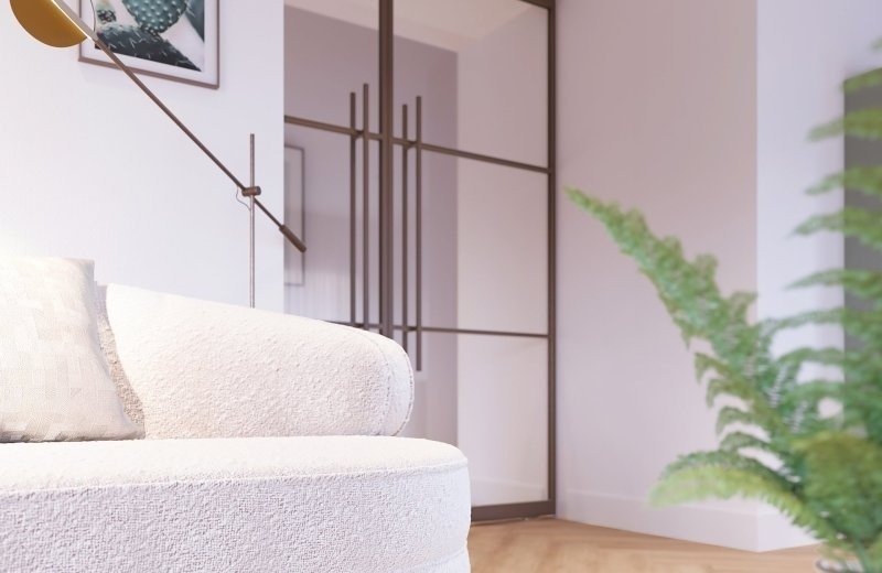 Skantrae slimseries alu taatsdeur brons detail